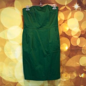 Kelly Green Express Strapless Pencil Dress